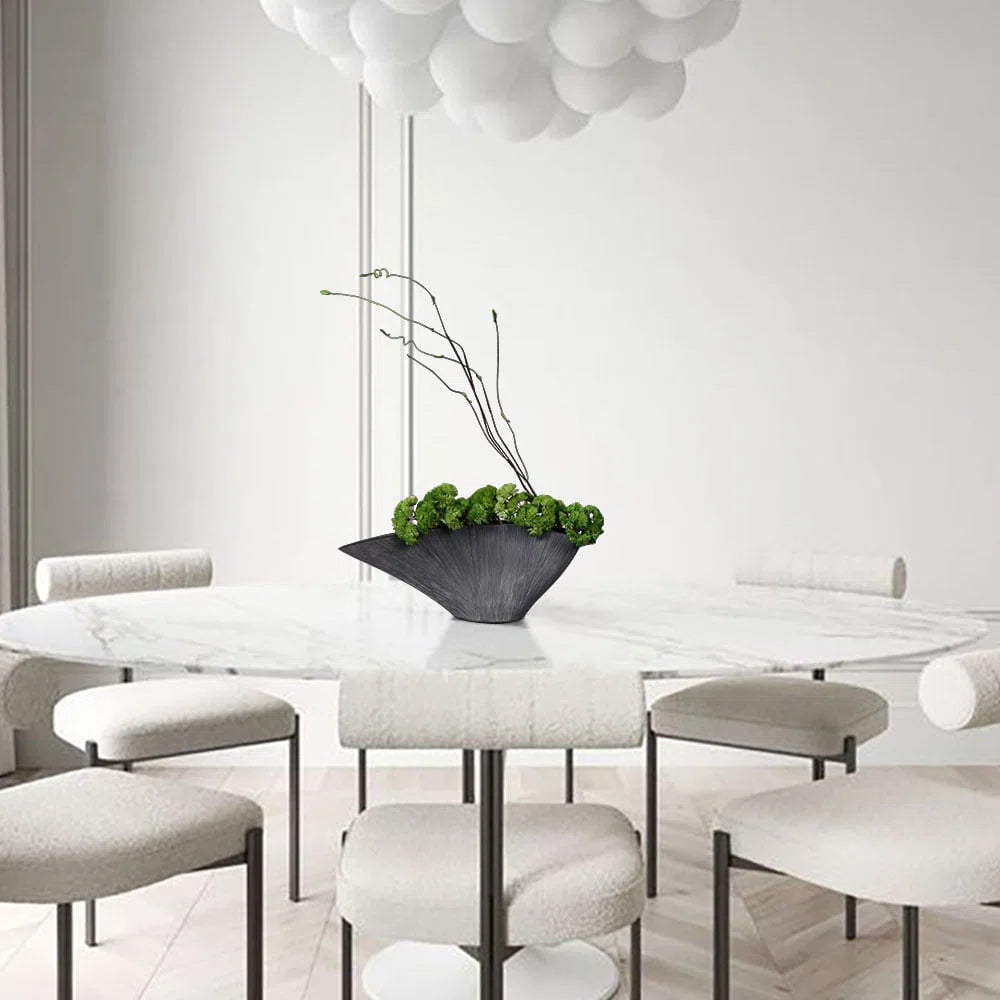 Artificial Plants For Home Decor With Resin Flowerpot