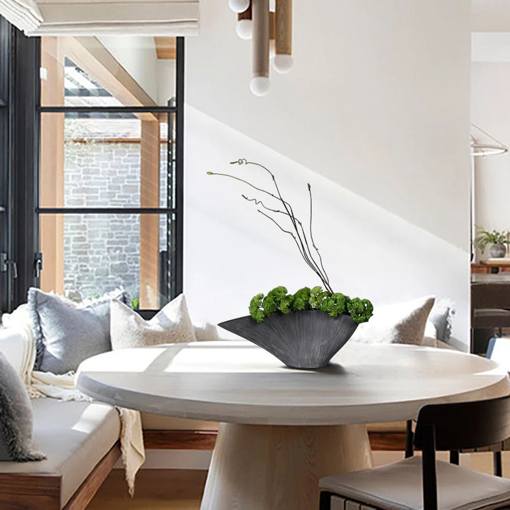 Artificial Plants For Home Decor With Resin Flowerpot